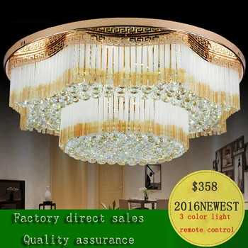Factory Direct Sale Circular Golden K9 Crystal Ceiling Lamp Modern Concise LED Living Room Bedroom E14 Light Remote Control
Factory Direct Sale Circular Golden K9 Crystal Ceiling Lamp Modern Concise LED Living Room Bedroom E14 Light Remote Control