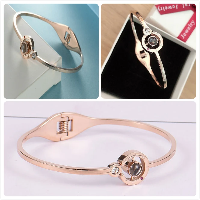 100 Languages I Love You Memory Bracelet Women Steel Rose Gold Roman Numerals Crystal Fashion Bracelet
100 Languages I Love You Memory Bracelet Women Steel Rose Gold Roman Numerals Crystal Fashion Bracelet