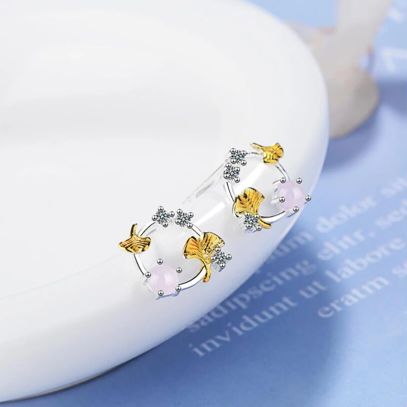 Wind Sen Sweet Circle Cubic Zirconia Silver Stud Earrings for Women Small Round Pure Fresh Apricot Leaf Female Crystal Flower
Wind Sen Sweet Circle Cubic Zirconia Silver Stud Earrings for Women Small Round Pure Fresh Apricot Leaf Female Crystal Flower