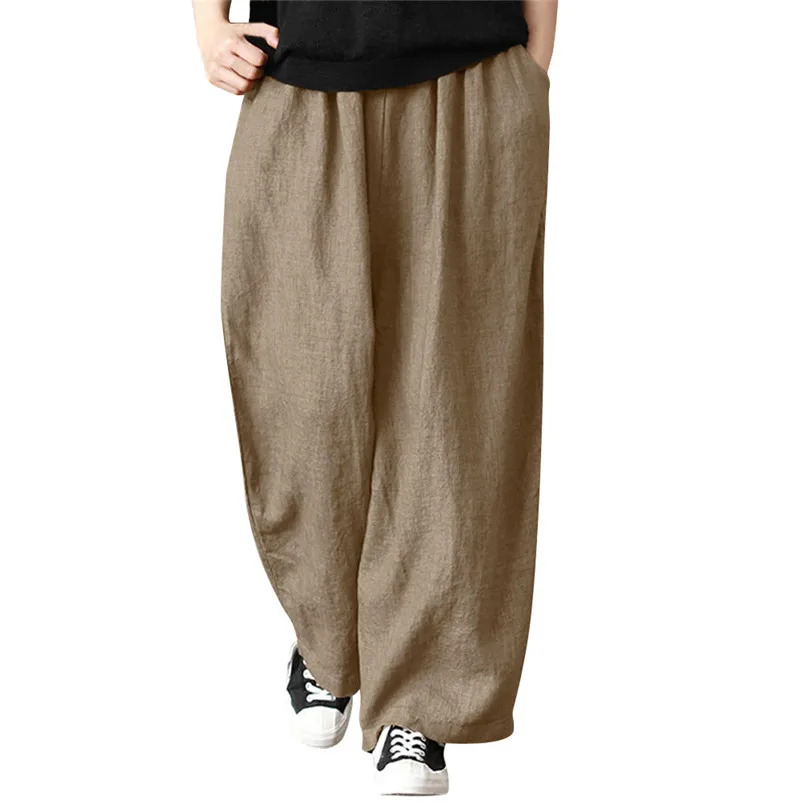 Solid Pants Women Plus Size Casual Wide Leg Pants Flax Cotton And Linen Trousers For Women Pantalon Mujer Wholesales 40SR7
Solid Pants Women Plus Size Casual Wide Leg Pants Flax Cotton And Linen Trousers For Women Pantalon Mujer Wholesales 40SR7