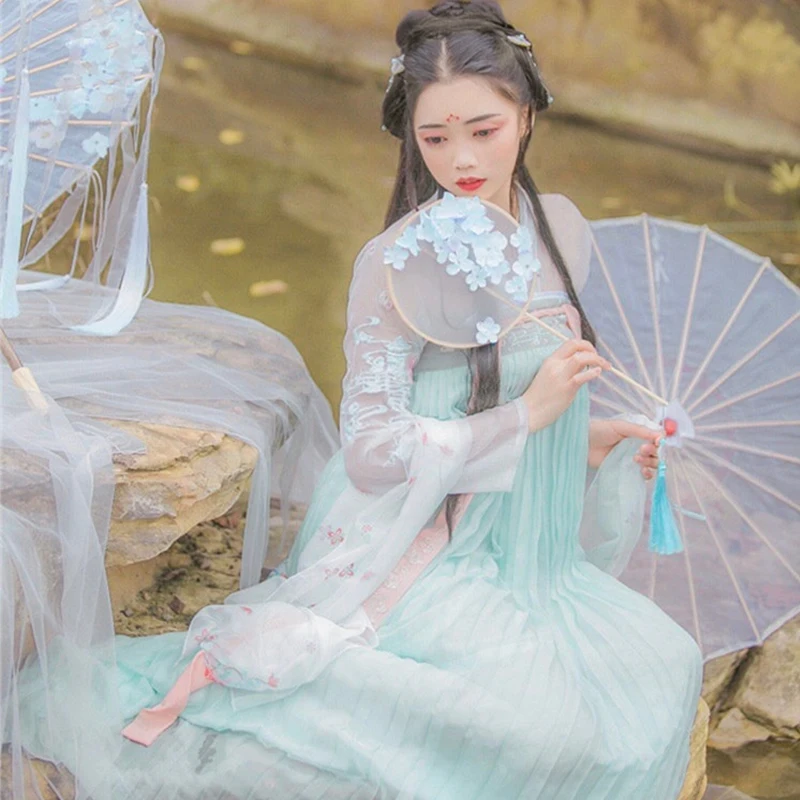 Women New Hanfu Dress Princess Fairy National Costume Chinese Ancient Costume Summer Long Dress Hanfu Student Folk Dance DQS1652
Women New Hanfu Dress Princess Fairy National Costume Chinese Ancient Costume Summer Long Dress Hanfu Student Folk Dance DQS1652