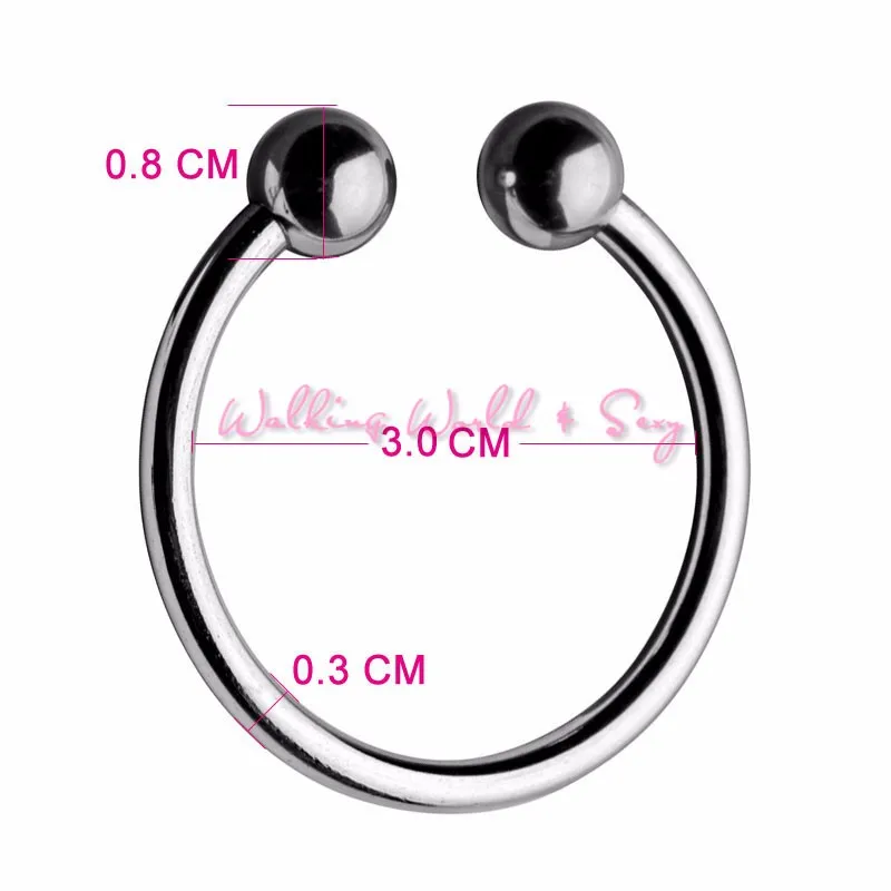 3 Size Stainless Steel Glans Ring With Beads Male Sperm Locking Ring Sex Toys For Men Chastity Device Peins Ring Delay Cockring (6)