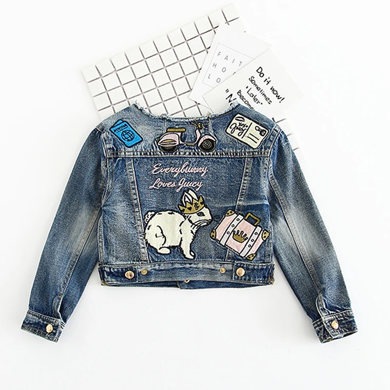 Spring Baby Coat And Jacket For Girls Cartoon Graffiti Windbreaker For Girls Full Sleeve Toddler denim Outerwear
Spring Baby Coat And Jacket For Girls Cartoon Graffiti Windbreaker For Girls Full Sleeve Toddler denim Outerwear