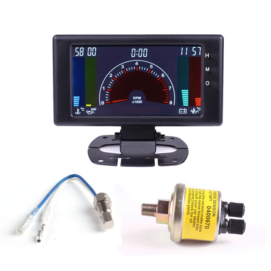 5" 6 in 1 multiple function car gauge LCD Digital water temp oil temp tachometer RPM volts clock Auto meter
5" 6 in 1 multiple function car gauge LCD Digital water temp oil temp tachometer RPM volts clock Auto meter
