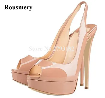 New Design Women Fashion Open Toe Nude Patent Leather High Platform Pumps Cut-out Super High Heels Formal Dress Shoes
New Design Women Fashion Open Toe Nude Patent Leather High Platform Pumps Cut-out Super High Heels Formal Dress Shoes