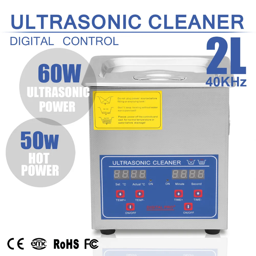Russia Free Shipping ! 2L Ultrasonic Cleaner Heater Timer Tank Bath Cleaning Machine Industry Stainless Steel Equipment
Russia Free Shipping ! 2L Ultrasonic Cleaner Heater Timer Tank Bath Cleaning Machine Industry Stainless Steel Equipment