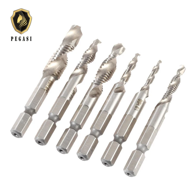 PEGASI 6pc drill bits taps combination set m3 m4 m5 m6 m8 m10 metric composite screw HSS Hex Shank matkap
PEGASI 6pc drill bits taps combination set m3 m4 m5 m6 m8 m10 metric composite screw HSS Hex Shank matkap