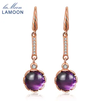 LAMOON Drop Earrings for Women Natural Gemstone Purple Amethyst 925 Sterling Silver Fine Jewelry Long Dangle Earring EI019
LAMOON Drop Earrings for Women Natural Gemstone Purple Amethyst 925 Sterling Silver Fine Jewelry Long Dangle Earring EI019