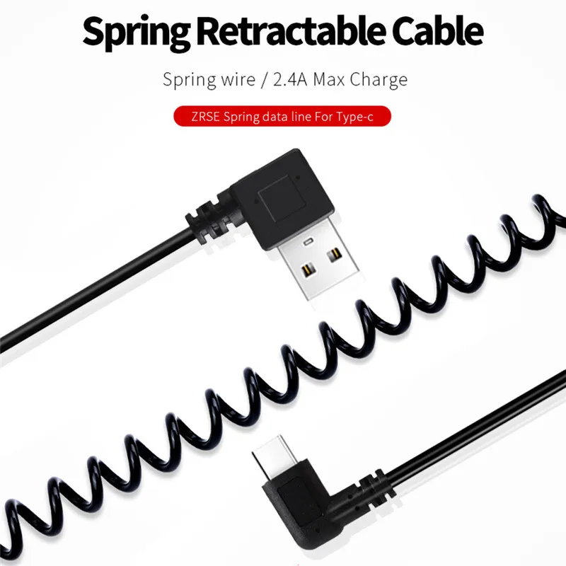 USB Type C Retractable Spring Cable Fast Charging Data Cable Cord Adapter For Huawei Xiaomi Samsung
USB Type C Retractable Spring Cable Fast Charging Data Cable Cord Adapter For Huawei Xiaomi Samsung