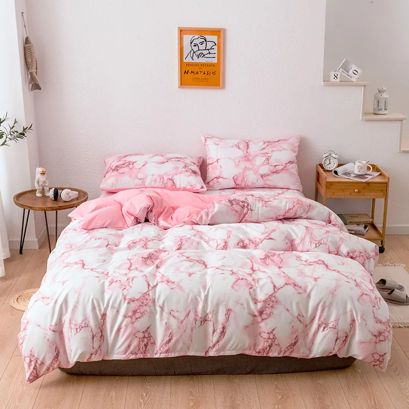 Yi chu xin Modern design luxury bedding set twin size Marbling duvet cover set with pillow case blue/pink/black bed linen
Yi chu xin Modern design luxury bedding set twin size Marbling duvet cover set with pillow case blue/pink/black bed linen