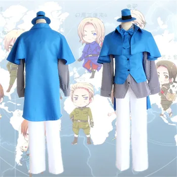 Axis Powers Cosplay Costumes Hetalia Arthur Kirkland Uniform Costume Blue Cloak Hat Shirt Tie Full Set United Kingdom Uniform
Axis Powers Cosplay Costumes Hetalia Arthur Kirkland Uniform Costume Blue Cloak Hat Shirt Tie Full Set United Kingdom Uniform