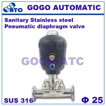 Sanitary stainless steel 316 O.D 25 mm Quick-install pneumatic diaphragm valve G681 quick opening clamp diaphragm valve EPDM
Sanitary stainless steel 316 O.D 25 mm Quick-install pneumatic diaphragm valve G681 quick opening clamp diaphragm valve EPDM