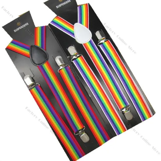 BD011-L 2017 Hot Fashion Asjustable Suspenders Rainbow Striped 100cm Length 2.5 Width 3 Clips Braces for Adult Teen Free Ship
BD011-L 2017 Hot Fashion Asjustable Suspenders Rainbow Striped 100cm Length 2.5 Width 3 Clips Braces for Adult Teen Free Ship