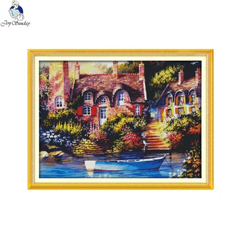 Joy Sunday Fairy-tale cottage Patterns DIY Hand Cross Stitch Kits Printed Canvas DMC Counted Cross-stitch Embroidery Home Decor
Joy Sunday Fairy-tale cottage Patterns DIY Hand Cross Stitch Kits Printed Canvas DMC Counted Cross-stitch Embroidery Home Decor
