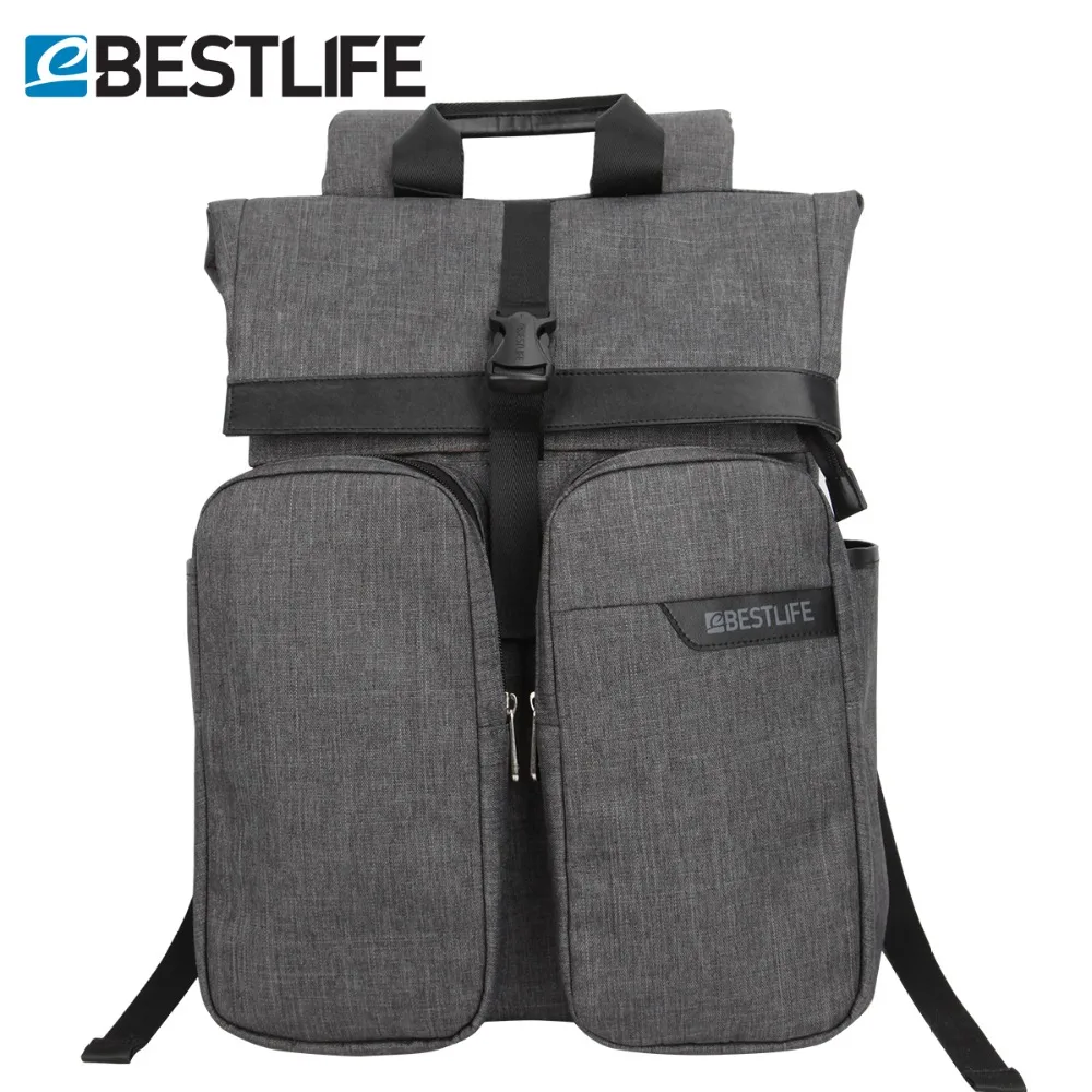 Image BESTLIFE Roll Top Rucksack For Teenager Casual Travel Laptop Backpack Notebook Computer Bag