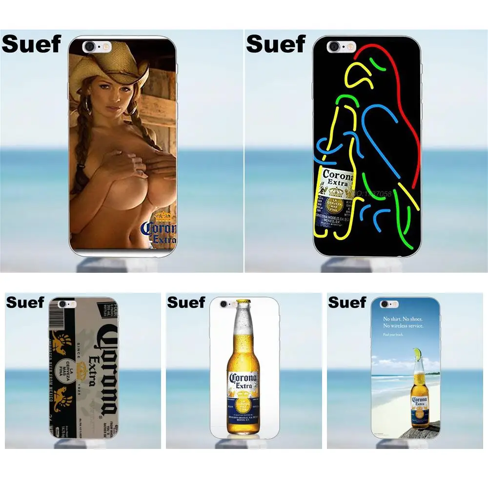 

Suef For iPhone X 4 4S 5 5S 5C SE 6 6S 7 8 Plus Samsung Galaxy A3 A5 J1 J3 J5 J7 2016 2017 Soft TPU Call Box Corona Extra Beer