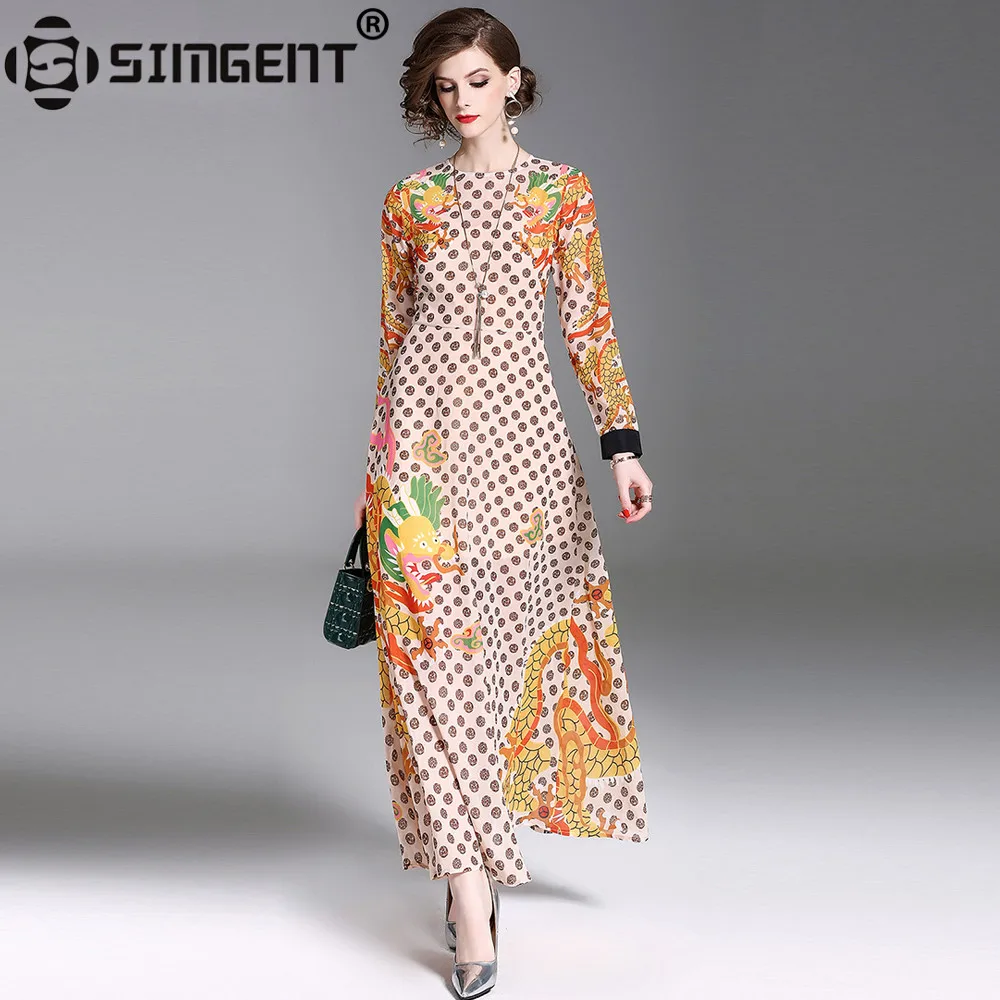 Simgent Women Fashion Elegant Long Sleeve Printing Casual Pinup Maxi Long Dress Woman Clothes Vestidos Jurken Robe Femme SG84193
Simgent Women Fashion Elegant Long Sleeve Printing Casual Pinup Maxi Long Dress Woman Clothes Vestidos Jurken Robe Femme SG84193