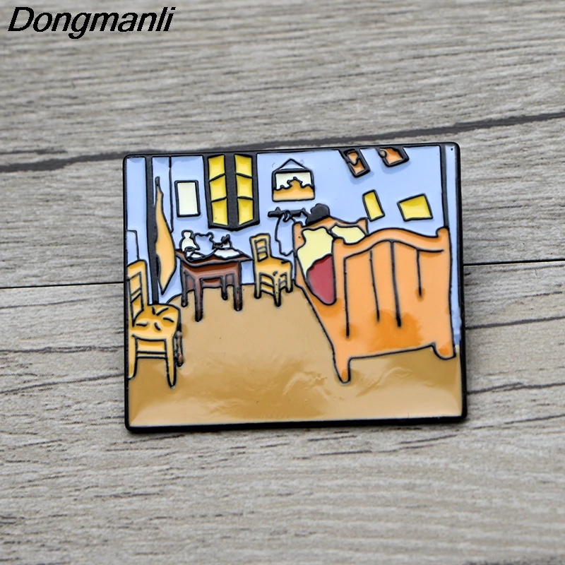 L3637 Van Gogh Oil Painting Art Enamel Pin Brooches Cartoon Creative Metal Brooch Pins Denim Hat Badge Collar Jewelry 1pcs
L3637 Van Gogh Oil Painting Art Enamel Pin Brooches Cartoon Creative Metal Brooch Pins Denim Hat Badge Collar Jewelry 1pcs