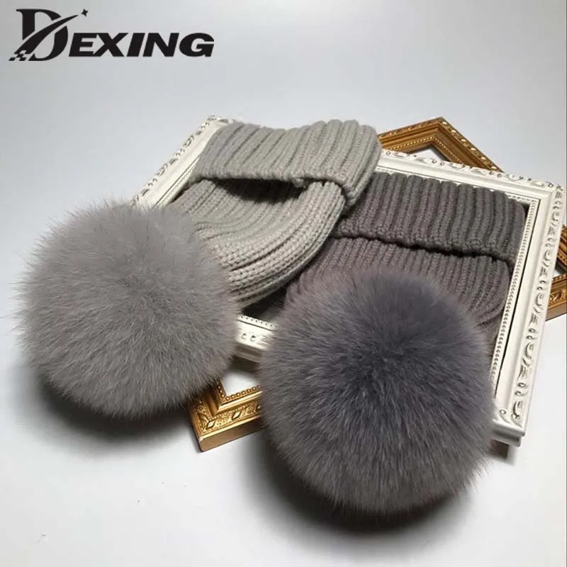 New Fox Fur Pompom Hat Winter Knit Hats for Women Girls Skullies Beanies Warm Caps Elasticity Beanie Hats Gorros Mujer Invierno
New Fox Fur Pompom Hat Winter Knit Hats for Women Girls Skullies Beanies Warm Caps Elasticity Beanie Hats Gorros Mujer Invierno