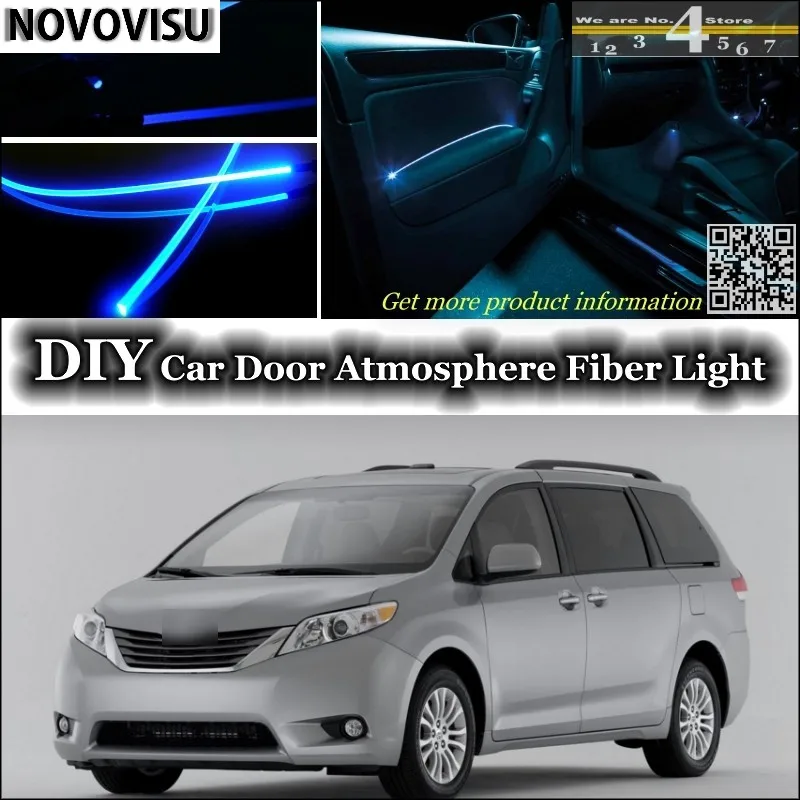 NOVOVISU For TOYOTA Sienna interior Ambient Light Atmosphere Fiber Optic Lights Inside Door Panel illumination Not EL light 01