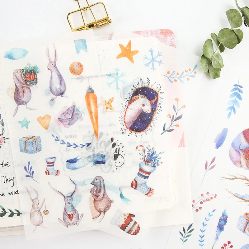 6 sheets/lot Cartoon cute fox Bear paper sticker package DIY diary decoration sticker album scrapbooking
6 sheets/lot Cartoon cute fox Bear paper sticker package DIY diary decoration sticker album scrapbooking