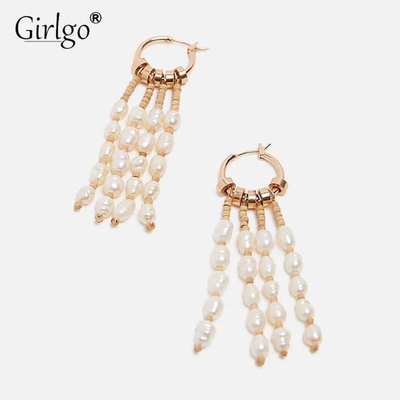 Girlgo ZA Pearl Hanging Beads Drop Earrings for Women Boho Wedding Party Fringed Metal Tassel Earrings Accessories Dropshipping
Girlgo ZA Pearl Hanging Beads Drop Earrings for Women Boho Wedding Party Fringed Metal Tassel Earrings Accessories Dropshipping