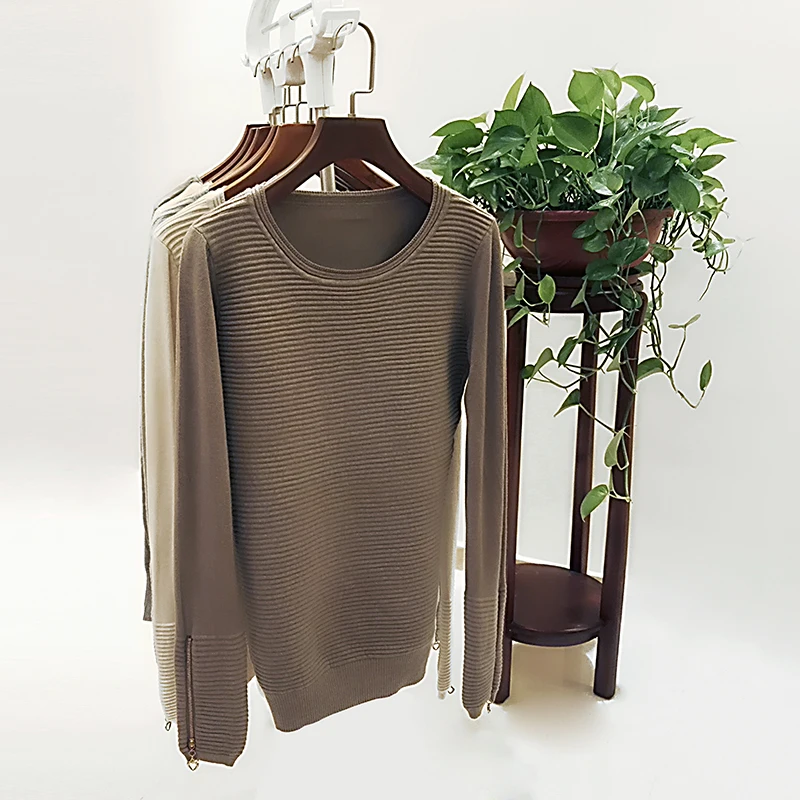 Женский шерстяной свитер вязаный пуловер кашемировый с длинным рукавом оптовая