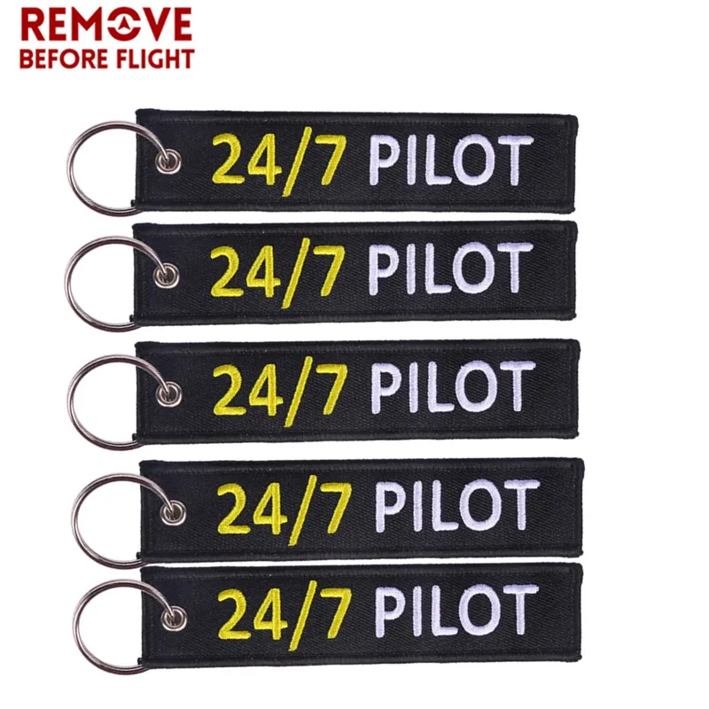 New Keychain 24/7 Pilot Epaulette Style Key Chain Luggage Tag porta chaves Outstanding Embroidery for Aviation Lover Gifts 5 PCS
New Keychain 24/7 Pilot Epaulette Style Key Chain Luggage Tag porta chaves Outstanding Embroidery for Aviation Lover Gifts 5 PCS