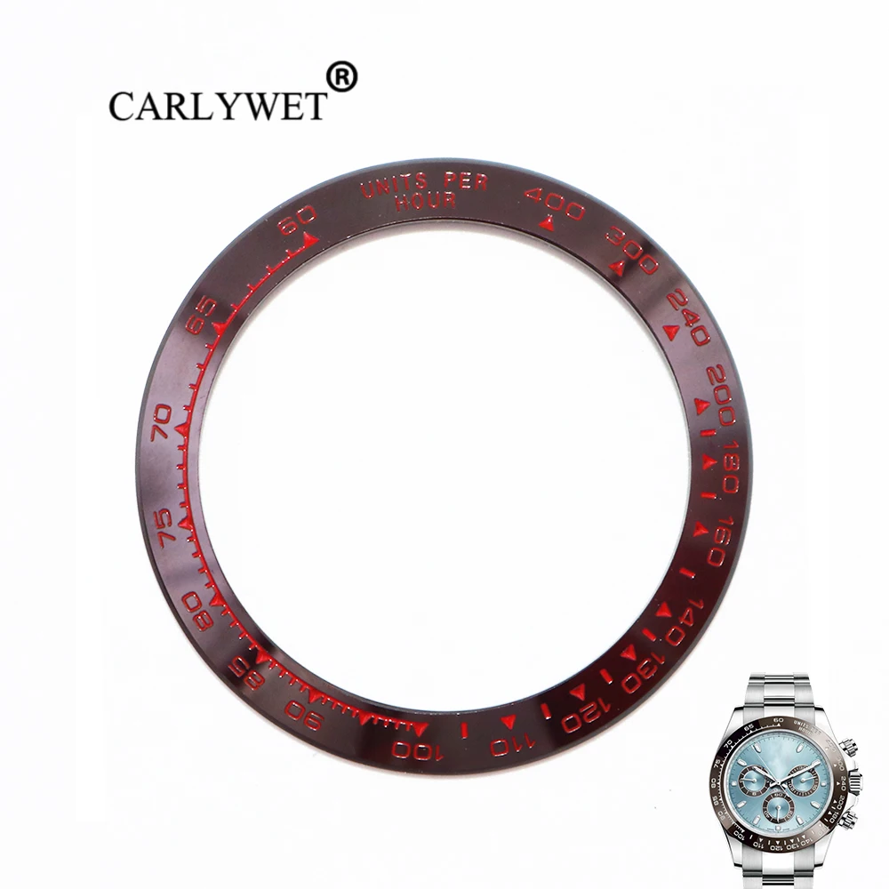 CARLYWET Wholesale Replacement High Quality Pure Ceramic Brown With Red Writings 38.6mm Watch Bezel for DAYTONA 116500 - 116520
CARLYWET Wholesale Replacement High Quality Pure Ceramic Brown With Red Writings 38.6mm Watch Bezel for DAYTONA 116500 - 116520