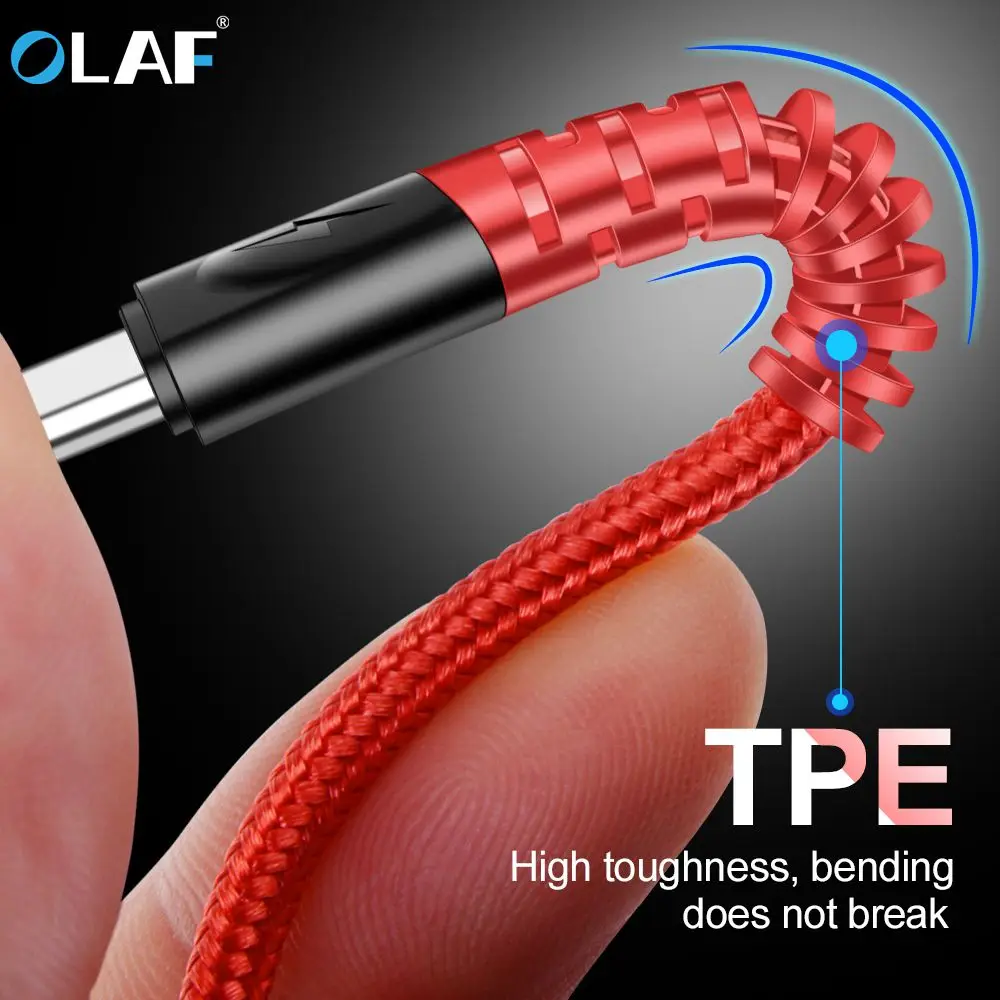 OLAF Nylon USB Type C Cable 2m 3m For Samsung Xiaomi Redmi Note 7 Oneplus 7 Pro Fast Charging USB-C Mobile Phone charger Cable
OLAF Nylon USB Type C Cable 2m 3m For Samsung Xiaomi Redmi Note 7 Oneplus 7 Pro Fast Charging USB-C Mobile Phone charger Cable