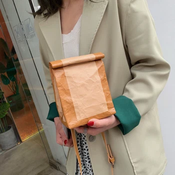 New style Women's Bag 2019 Korean Edition Single Shoulder Slant Small Bag Waist Bag Folded Kraft Paper Bag
New style Women's Bag 2019 Korean Edition Single Shoulder Slant Small Bag Waist Bag Folded Kraft Paper Bag