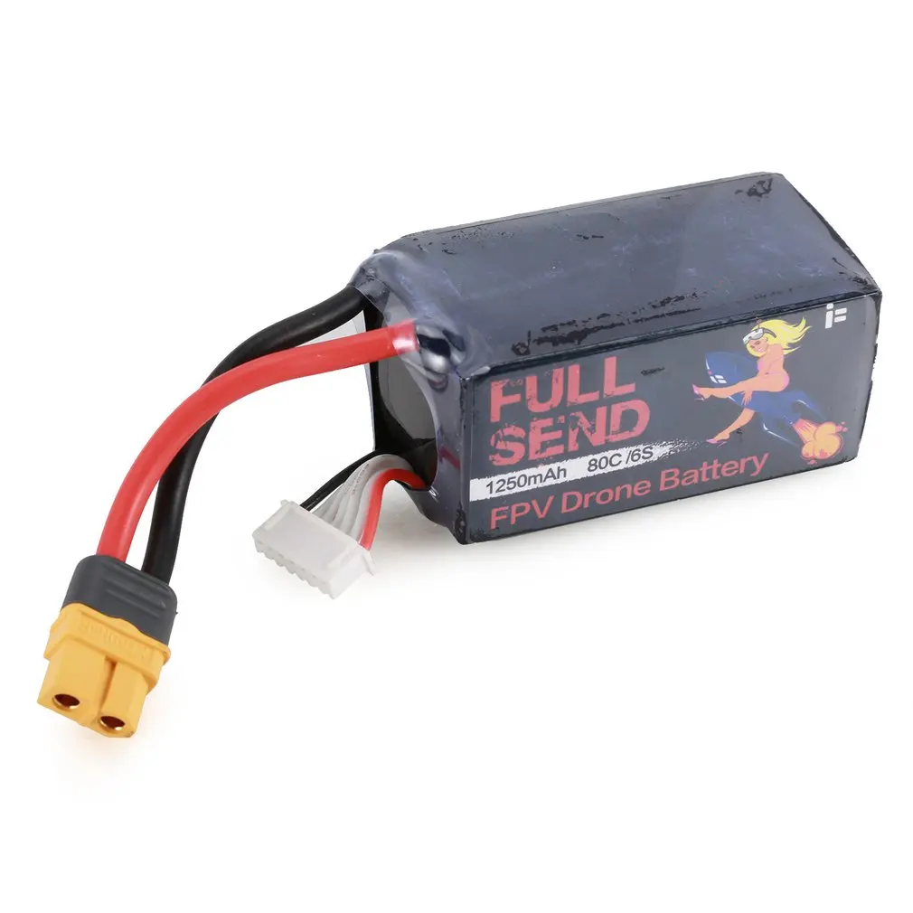 iFlight FullSend 22.2V 6S 1250mAh 80C XT30U-F Lipo Battery XT30 Plug for RC FPV Racing Drone Parts Li-poly RC Battery
iFlight FullSend 22.2V 6S 1250mAh 80C XT30U-F Lipo Battery XT30 Plug for RC FPV Racing Drone Parts Li-poly RC Battery