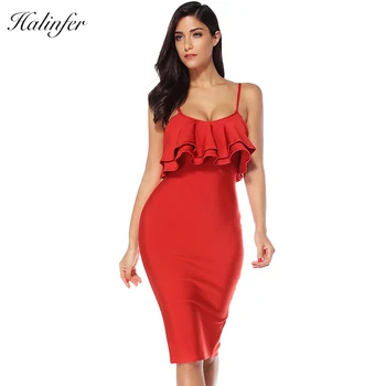 Halinfer 2018 New summer women dress sexy bodycon v neck ruffle bandage dress elegant celebrity party black red dresses vestidos
Halinfer 2018 New summer women dress sexy bodycon v neck ruffle bandage dress elegant celebrity party black red dresses vestidos