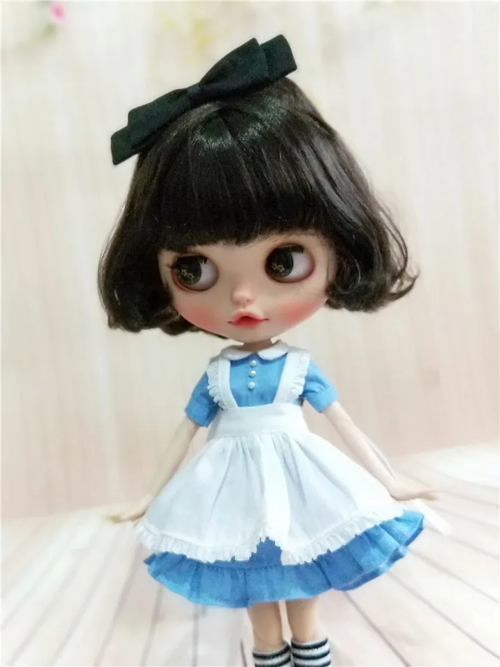 3pcs/set Cute maid outfits Long short Sleeve Dress Bowknot Hairband for blyth OB24, Azone 1/6 Dolls Accessories
3pcs/set Cute maid outfits Long short Sleeve Dress Bowknot Hairband for blyth OB24, Azone 1/6 Dolls Accessories