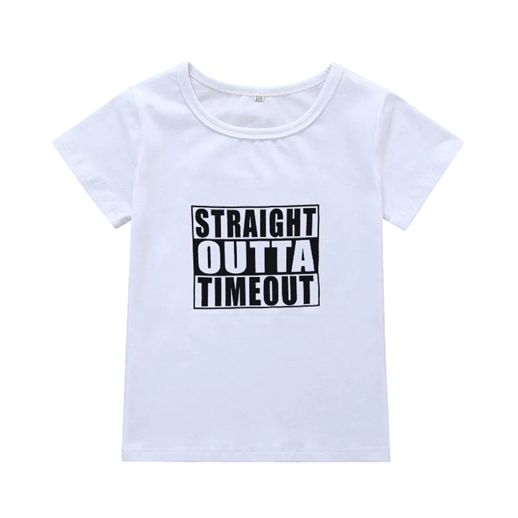 Personal letter printing Straight Outta Timeout fashion Boys Girls Letter Print Tee Tops T-shirt Casual Clothes F4
Personal letter printing Straight Outta Timeout fashion Boys Girls Letter Print Tee Tops T-shirt Casual Clothes F4