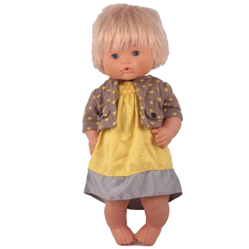 Clothes For Dolls Fit 41cm Nenuco Doll Nenuco y su Hermanita yellow dress with brown heart coat Outfits for girl best gifts
Clothes For Dolls Fit 41cm Nenuco Doll Nenuco y su Hermanita yellow dress with brown heart coat Outfits for girl best gifts