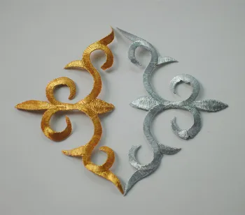 14.5cm*8.5cm Gold embroidery lace fabric applique iron on appliqued patches trims DIY Cosplay accessories 20pcs/ lot
14.5cm*8.5cm Gold embroidery lace fabric applique iron on appliqued patches trims DIY Cosplay accessories 20pcs/ lot