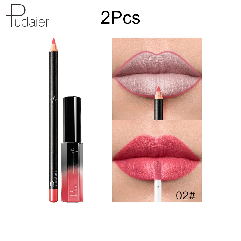 Pudaier 2Pcs Liquid Matte Lipgloss+Lip Pencil Makeup Long Lasting Waterproof Matte Lip gloss Lipstick Beauty cosmetics lip kit
Pudaier 2Pcs Liquid Matte Lipgloss+Lip Pencil Makeup Long Lasting Waterproof Matte Lip gloss Lipstick Beauty cosmetics lip kit