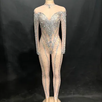 Sparkly Rhinestones Stage Jumpsuit Women See Through Crystals Performance Celebrate Costume Female Singer Wear Sexy Bodysuit DJ
Sparkly Rhinestones Stage Jumpsuit Women See Through Crystals Performance Celebrate Costume Female Singer Wear Sexy Bodysuit DJ