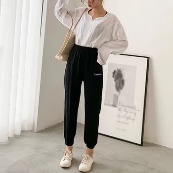 New Women Spring Fashion Loose Casual Pants Sweatpants Female Elastic High Waist Trousers 6 Colors Women Long Pants
New Women Spring Fashion Loose Casual Pants Sweatpants Female Elastic High Waist Trousers 6 Colors Women Long Pants