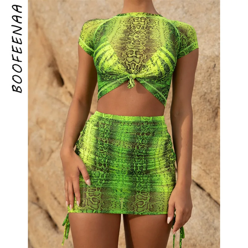 BOOFEENAA Serpentine Print Sexy Summer 2 Piece Set Women Sheer Mesh Neon Green Pink Two Piece Bodycon Dress Club Outfits C37AA46
BOOFEENAA Serpentine Print Sexy Summer 2 Piece Set Women Sheer Mesh Neon Green Pink Two Piece Bodycon Dress Club Outfits C37AA46