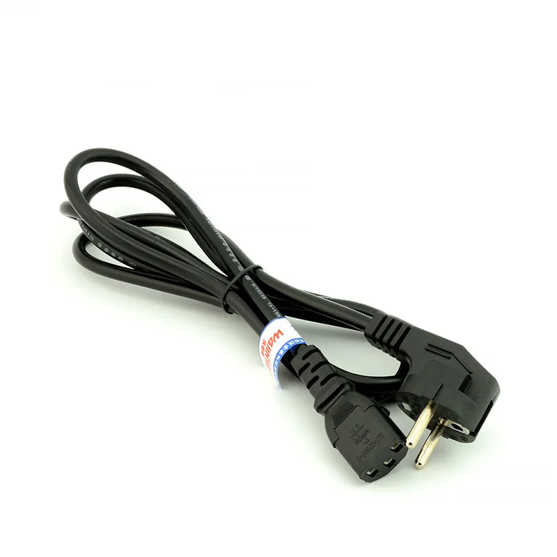 1.8 Meter 90-degree European EU AC Power Cord Cable Plug for Computer/Monitor, Euro plug or CEE7/7 To IEC 60320 C13 - Black
1.8 Meter 90-degree European EU AC Power Cord Cable Plug for Computer/Monitor, Euro plug or CEE7/7 To IEC 60320 C13 - Black