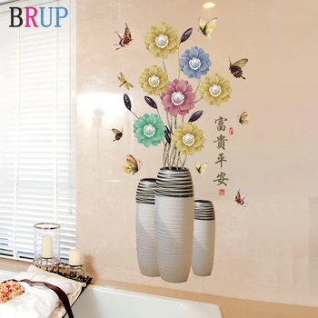 70*112cm Vase Flower Wall Stickers Art Butterfly Flowers Home Decor for Bedroom Vinyl DIY Wall Decals Lovely Rooms Decoration
70*112cm Vase Flower Wall Stickers Art Butterfly Flowers Home Decor for Bedroom Vinyl DIY Wall Decals Lovely Rooms Decoration