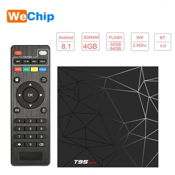 Wechip Smart Android 8.1 TV Box T95 MAX Allwinner H6 4GB RAM 32GB/64GB 1080P H.265 4K HD TV BOX 2.4G Wifi Wireless Set Top Box
Wechip Smart Android 8.1 TV Box T95 MAX Allwinner H6 4GB RAM 32GB/64GB 1080P H.265 4K HD TV BOX 2.4G Wifi Wireless Set Top Box