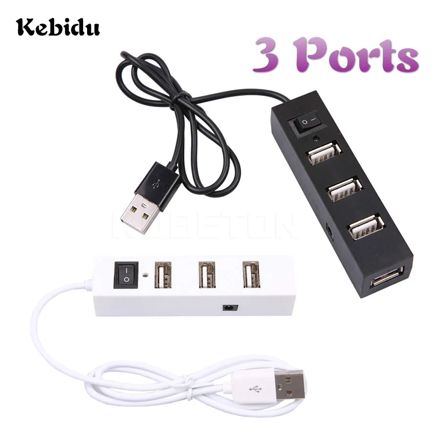 kebidu Mini USB 2.0 Hub Adapter 3 Ports USB Splitter With On off Power Switch HUB For PC Laptop Computer Windows 7 8 10
kebidu Mini USB 2.0 Hub Adapter 3 Ports USB Splitter With On off Power Switch HUB For PC Laptop Computer Windows 7 8 10