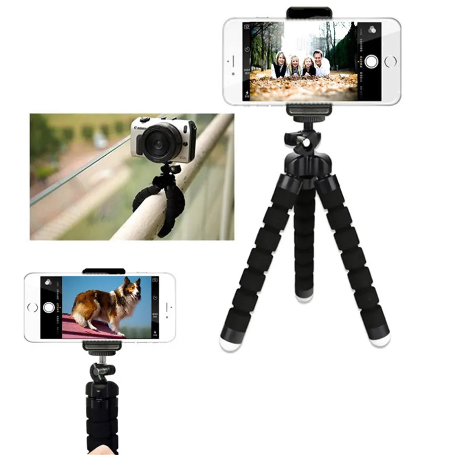 Flexible Sponge Octopus Mini Tripod With Bluetooth Remote Shutter For iPhone mini Camera Tripod Phone Holder clip stand
Flexible Sponge Octopus Mini Tripod With Bluetooth Remote Shutter For iPhone mini Camera Tripod Phone Holder clip stand