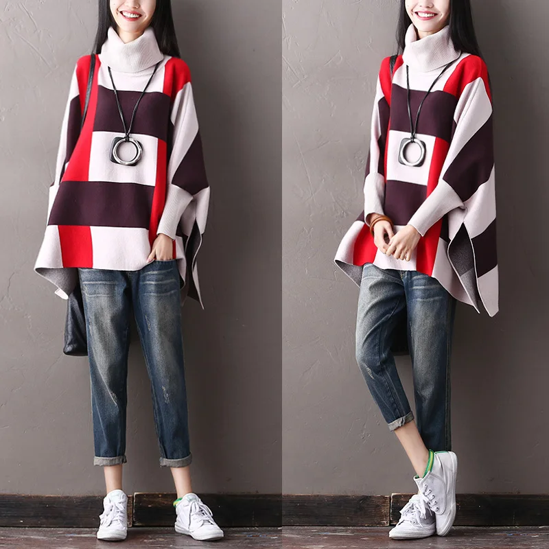 2017 female winter temperament casual fight color high collar sweater comfortable wild wool blend bat shirt
2017 female winter temperament casual fight color high collar sweater comfortable wild wool blend bat shirt