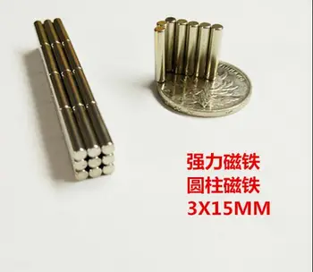 New magnet 3x15 (Nd-Fe-B) ndfeb magnets product permanent magnet 3*15 size 3mmx15mm 50pc/lot
New magnet 3x15 (Nd-Fe-B) ndfeb magnets product permanent magnet 3*15 size 3mmx15mm 50pc/lot