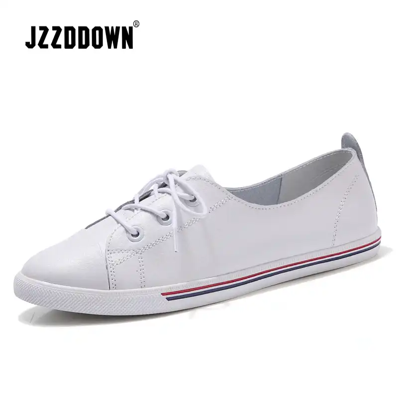 white canvas boat shoes