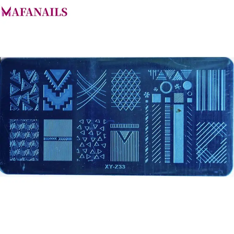 1Pcs 12*6cm Rectangle Nail Stamping Template Geometric (Triangle & Square) Patterns DIY Nail Designs Manicure Stamp Plate XYZ033
1Pcs 12*6cm Rectangle Nail Stamping Template Geometric (Triangle & Square) Patterns DIY Nail Designs Manicure Stamp Plate XYZ033